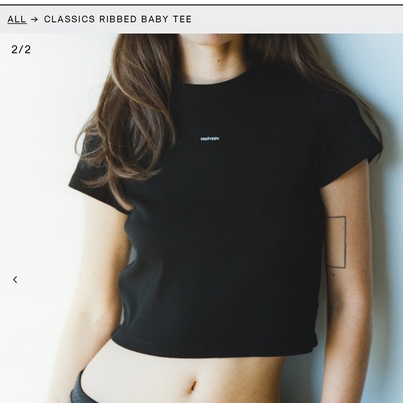 Madhappy Ribbed Baby Tee - Picture 1 of 6